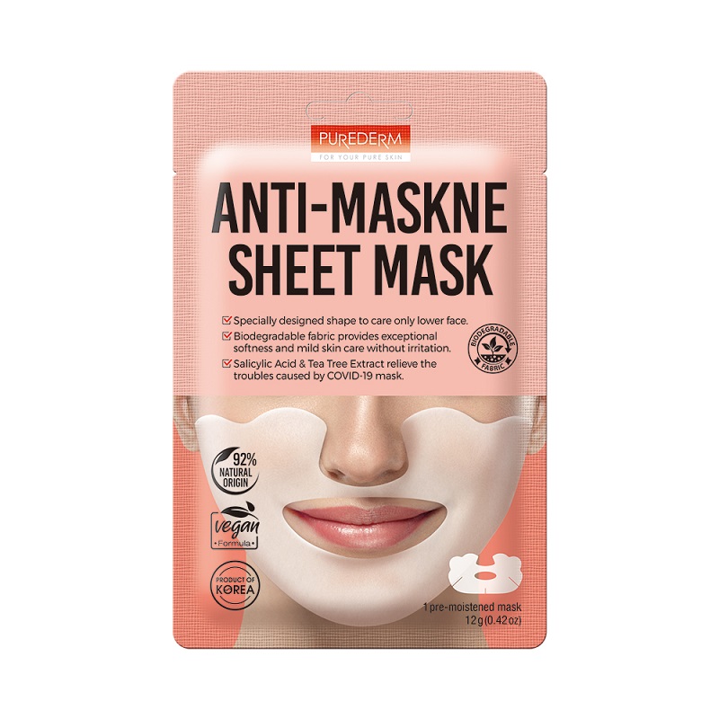 Masca tip servetel vegana Anti-Maskne, 12g, Purederm