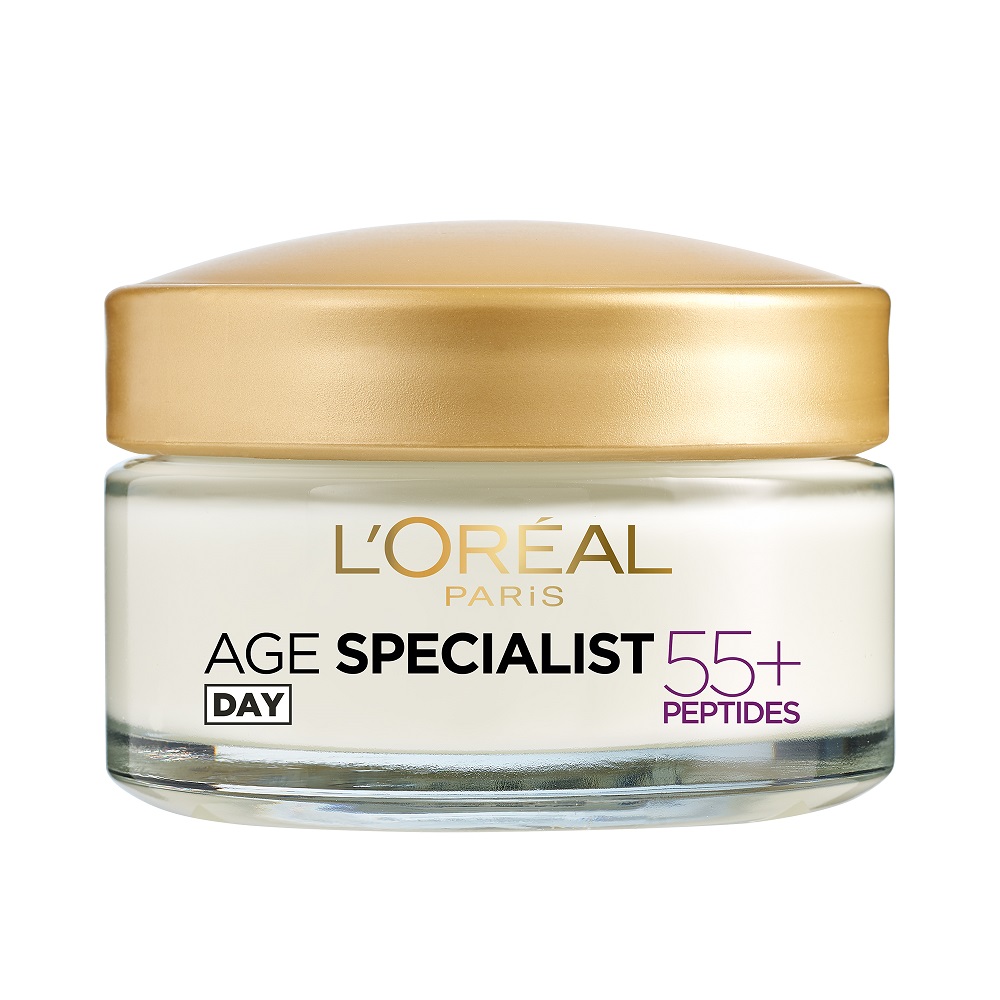 Crema antirid de zi cu efect restaurator Age Specialist 55+, 50 ml, Loreal