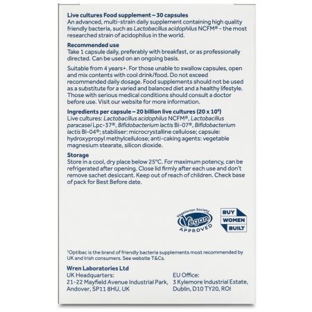 Probiotic zilnic Extra Forte, 30 capsule, OptiBac 665876