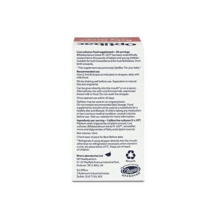 Probiotic pentru sugari si copii, 10 ml, OptiBac 665916