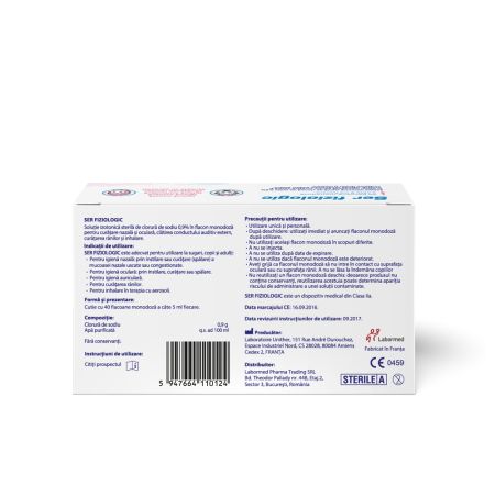Ser fiziologic, 40 monodoze x 5 ml, Labormed 661676