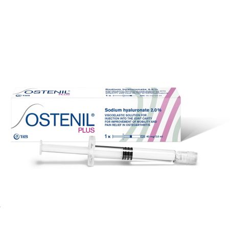 Ostenil Plus, 40mg/2ml solutie injectabila cu acid hialuronic pentru infiltratii, 1 seringa preumpluta