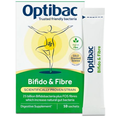 Probiotic cu Bifidobacterii si Fibre, 10 plicuri, OptiBac 665867
