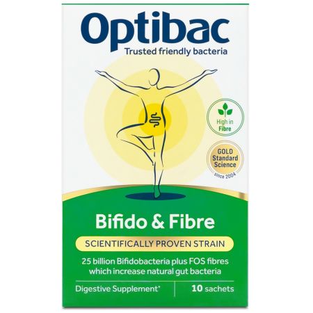 Probiotic cu Bifidobacterii si Fibre, 10 plicuri, OptiBac