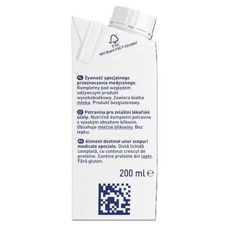 Resource 2.0 + Protein cu aroma de capsuni  fara gluten Resource Protein, 4 x 200 ml, Nestle 708389