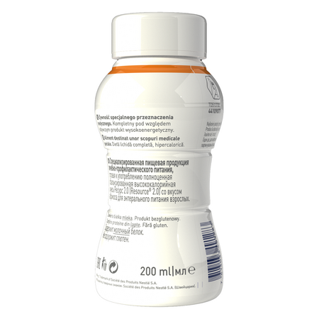 Resource 2.0 fara gluten cu aroma de caise, 4 x 200 ml, Nestle 552425
