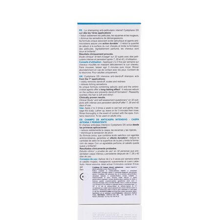 Sampon intensiv antimatreata DS Cystiphane, 200 ml, Bailleul 711449