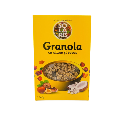 Granola cu alune si cocos, 300 g, Solaris