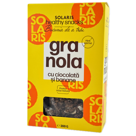 Granola cu ciocolata si banane, 300 g, Solaris