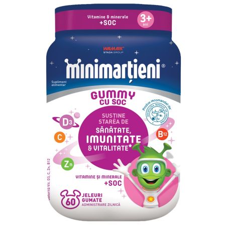 Minimartieni Gummy cu soc, 60 jeleuri, Walmark