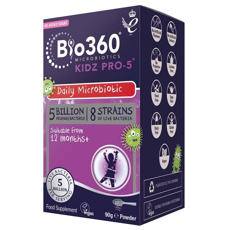 Microbiotic pentru copii Kidz PRO-5, 90 g, Natures Aid