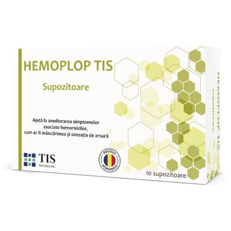 Supozitoare cu propolis Hemoplop Tis, 10 bucati, Tis Farmaceutic