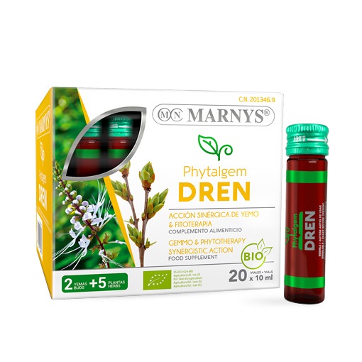 Complex Bio cu 7 plante Phytalgem Dren, 20 fiole, Marnys