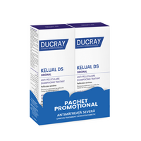 Pachet Sampon tratament dermatocosmetic anti-matreata Kelual DS, 100 ml + 100 ml, Ducray