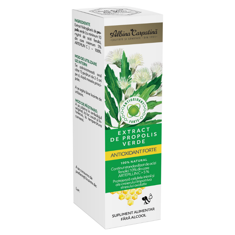 Extract de propolis verde, 20 ml, Albina Carpatina