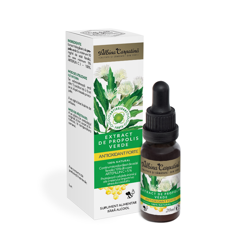 Extract de Propolis verde de Brazilia, 20 ml, Albina Carpatina