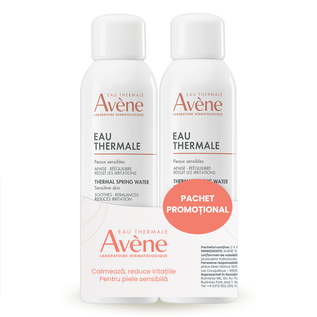 Pachet Apa termala spray, 150 + 150 ml, Avene