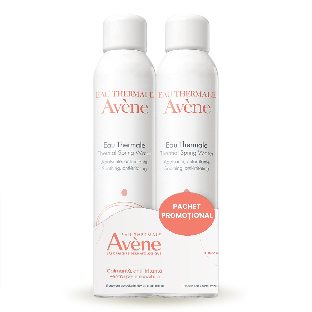 Pachet Apa termala spray, 300 + 300 ml, Avene