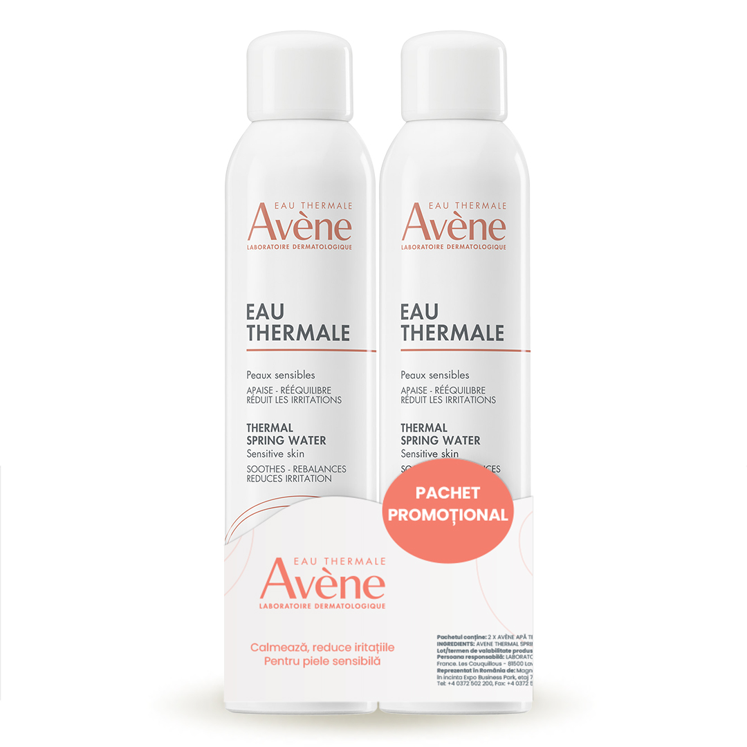 Pachet Apa termala spray, 300 + 300 ml, Avene