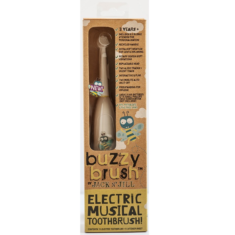 Periuta de dinti electrica muzicala pentru copii Buzzy Brush, 1 bucata, Jack n' Jill