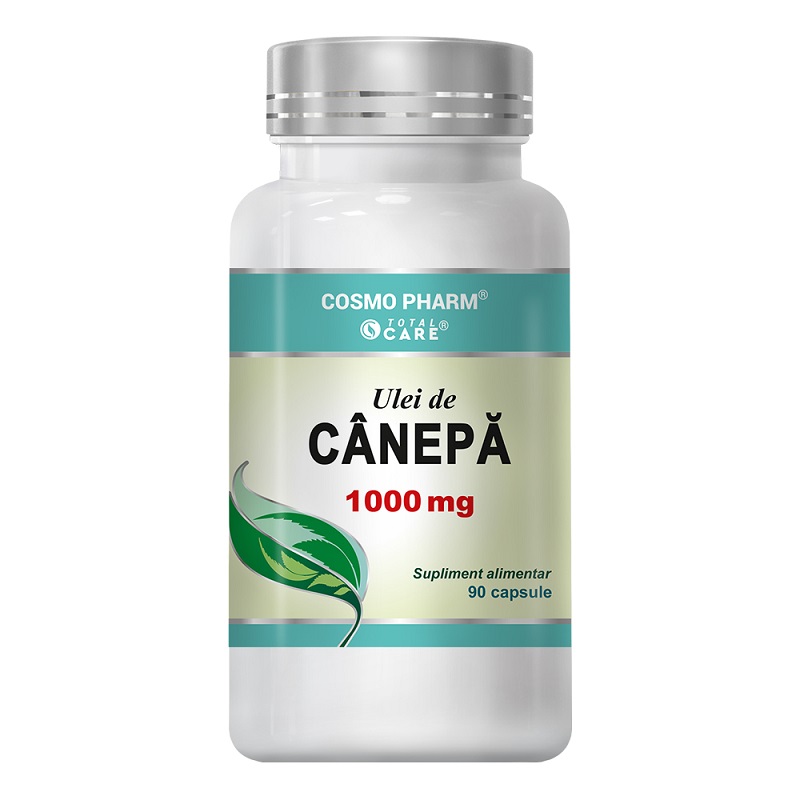 Ulei de canepa, 1000 mg, 90 capsule, Cosmopharm