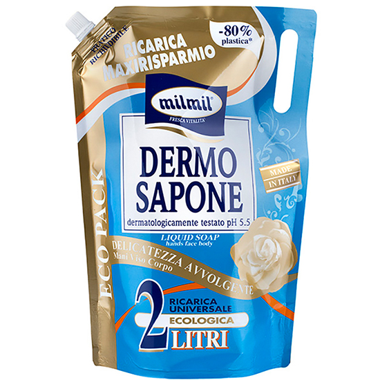 Rezerva sapun lichid Dermo, 2000 ml, Milmil