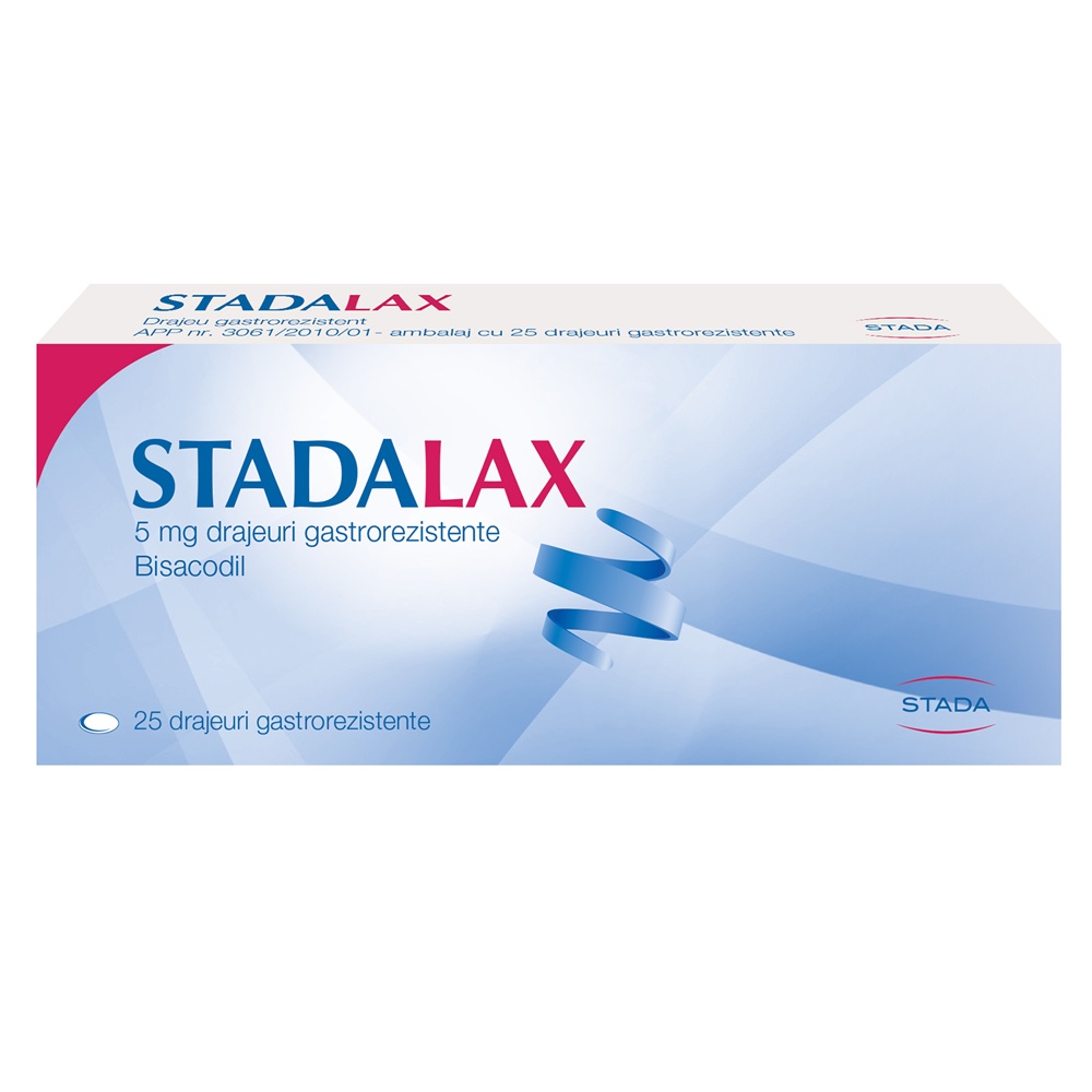Stadalax, 5 mg, 25 drajeuri gastrorezistente, Stada