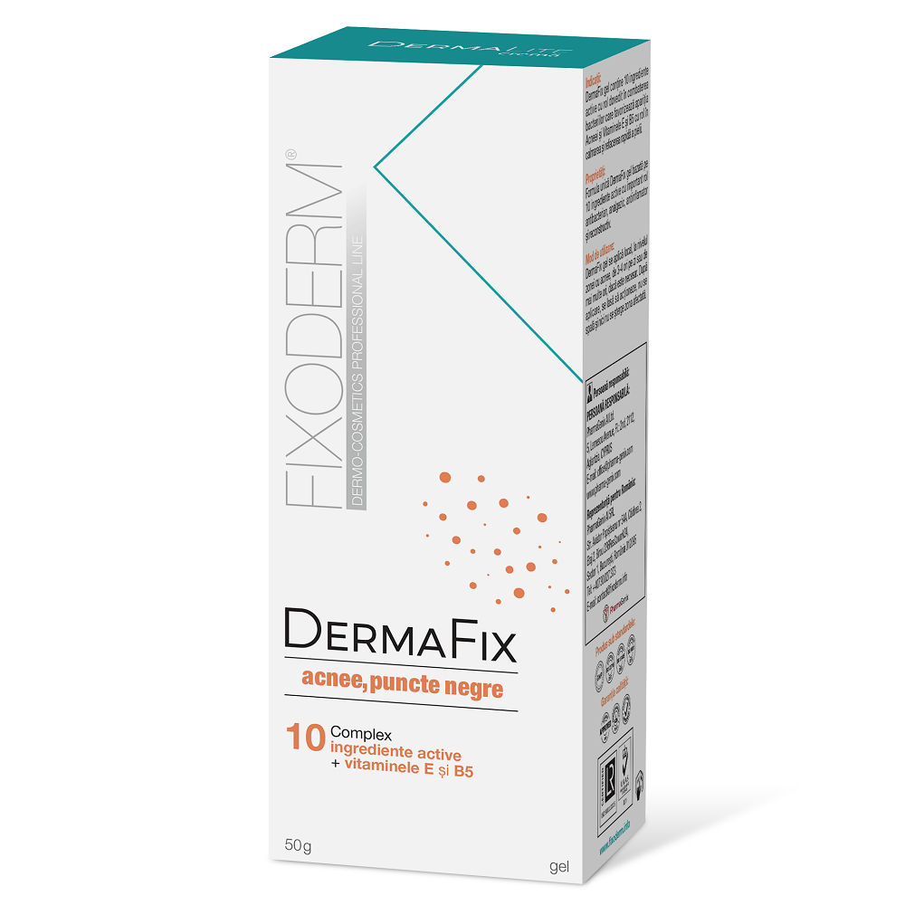 Gel pentru acnee si puncte negre DermaFix, 50g, Pharmagenix AI