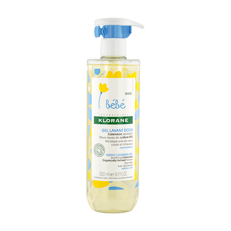 Gel spumant pentru par si corp, 500 ml, Klorane Bebe