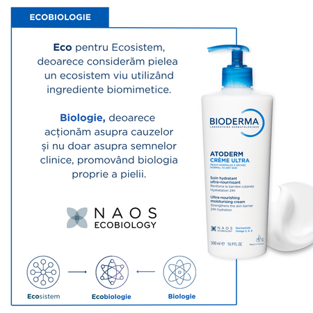 Crema hidratanta pentru fata si corp Atoderm Ultra, 500 ml, derma 751536