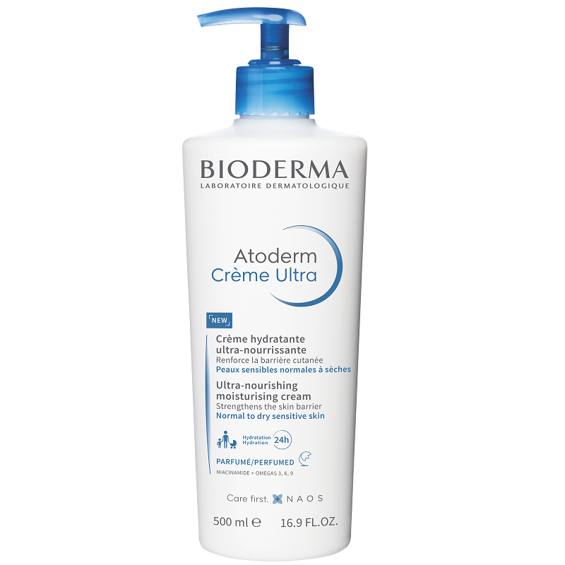 Crema hidratanta parfumata pentru fata si corp Atoderm Ultra, 500 ml, Bioderma