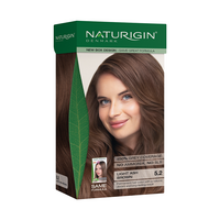 Vopsea de par naturala fara amoniac 5.2 Light Ash Brown, 115 ml, Naturigin