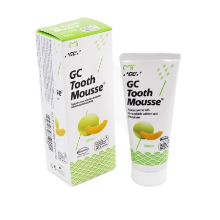 Crema topica remineralizanta pe baza de apa cu aroma de pepene galben Tooth Mousse, 40 g, GC