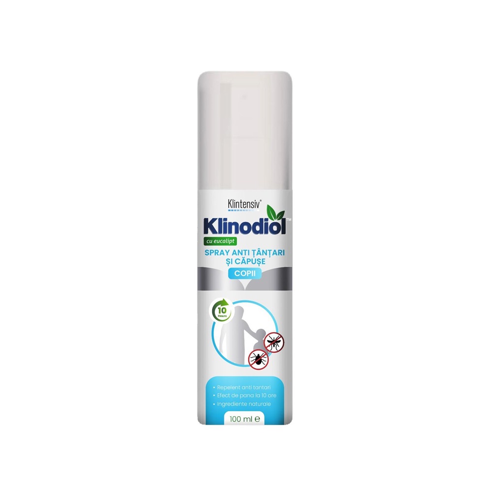 Spray repelent anti-tantari si capuse, pentru copii Klinodiol, 100 ml, Klintensiv