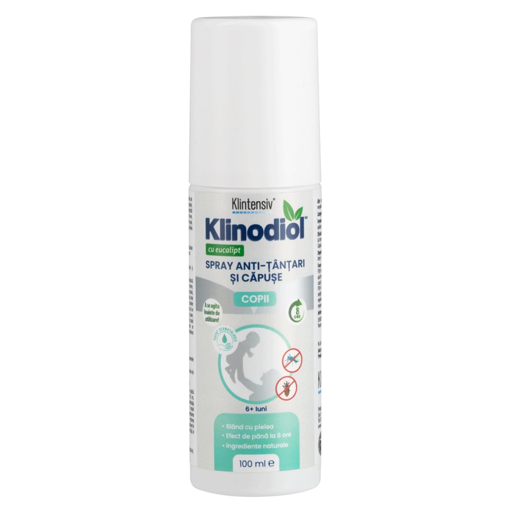 Spray repelent anti-tantari si capuse, pentru copii Klinodiol, 100 ml, Klintensiv