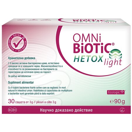 Omnibiotic Hetox Light, 30 plicuri x 3 g, Institut Allergosan