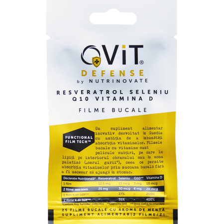Filme bucale cu vitamine QVIT, 25 bucati, Nutrinovate