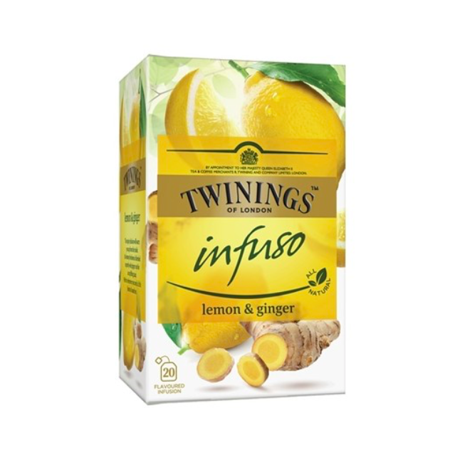 Ceai infuzie cu aroma de lamaie si ghimbir, 20 plicuri, Twinings