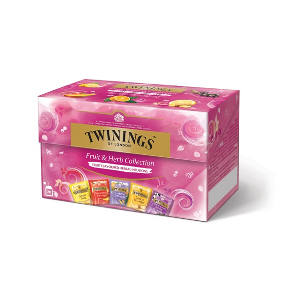 Ceai infuzie mix cu 5 gusturi de fructe si plante, 20 plicuri, Twinings