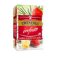 Ceai infuzie cu aroma rooibos, capsuni si vanilie, 20 plicuri, Twinings