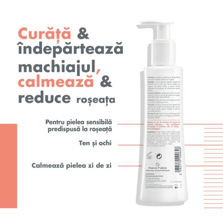 Lapte demachiant anti-roseata, 200 ml, Avene 536722