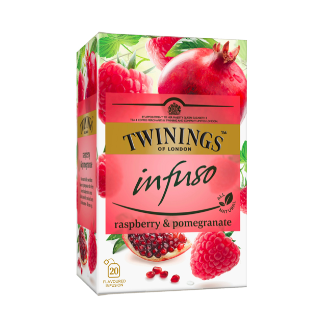 Ceai infuzie cu aroma zmeura si rodie, 20 plicuri, Twinings