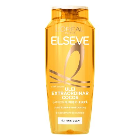 Sampon pentru par normal spre uscat Ulei Extraordinar Cocos, 250 ml, Elseve