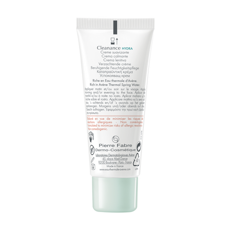 Crema calmanta Cleanance Hydra, 40 ml, Avene 566133