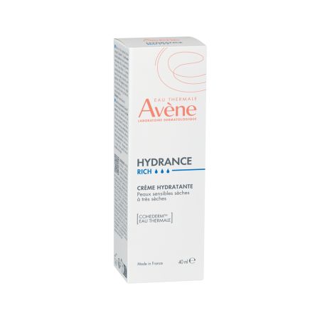Crema hidratanta pentru ten uscat si foarte uscat Hydrance Riche, 40 ml, Avene