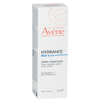 Crema hidratanta pentru ten uscat si foarte uscat Hydrance Riche, 40 ml, Avene