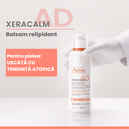 Balsam relipidant pentru pielea uscata predispusa la dermatita atopica sau prurit XeraCalm AD, 400 ml, Avene 692683