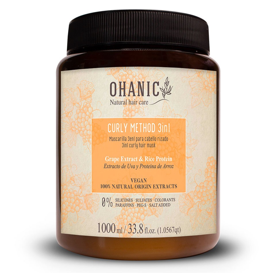 Masca 3 in 1 pentru par cret sau ondulat Curly, 1000 ml, Ohanic