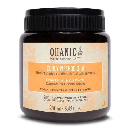 Masca 3 in 1 pentru par cret sau ondulat Curly, 250 ml, Ohanic