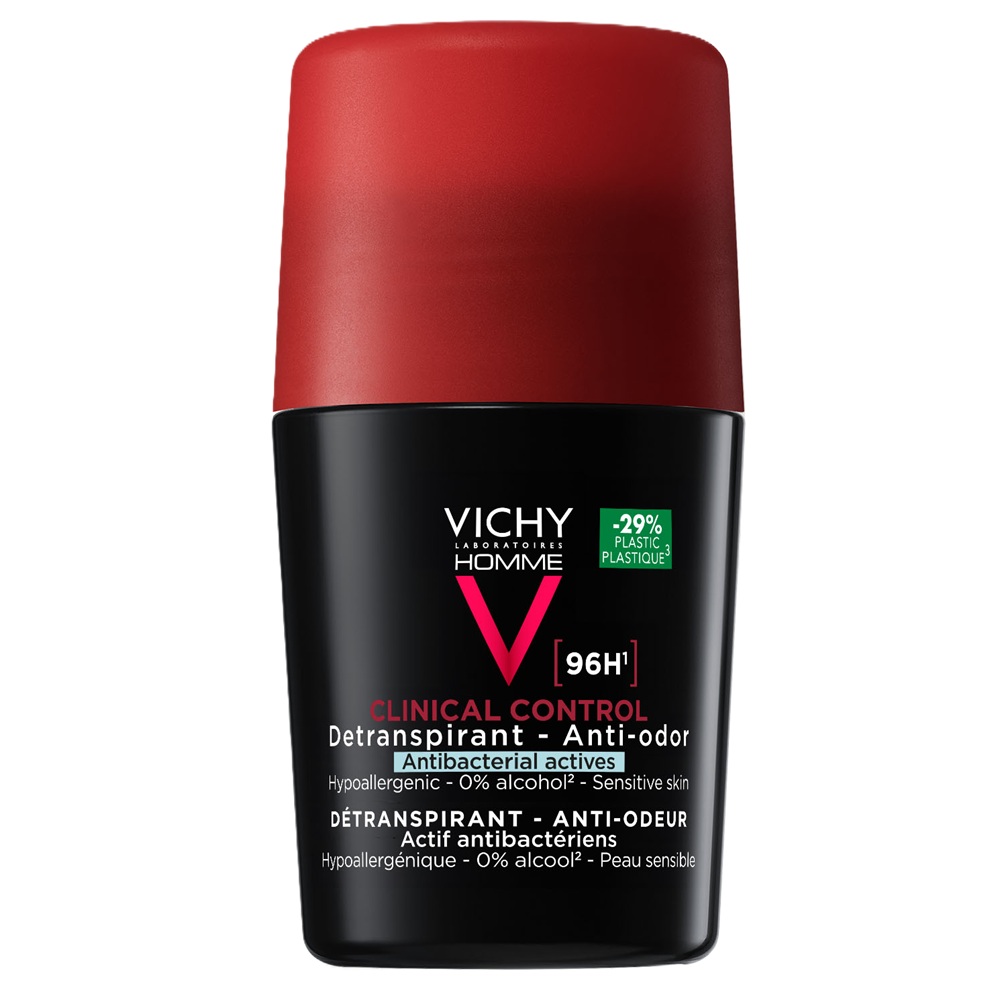 Deodorant roll-on antitranspirant 96h pentru barbati Clinical Control, 50 ml, Vichy Homme